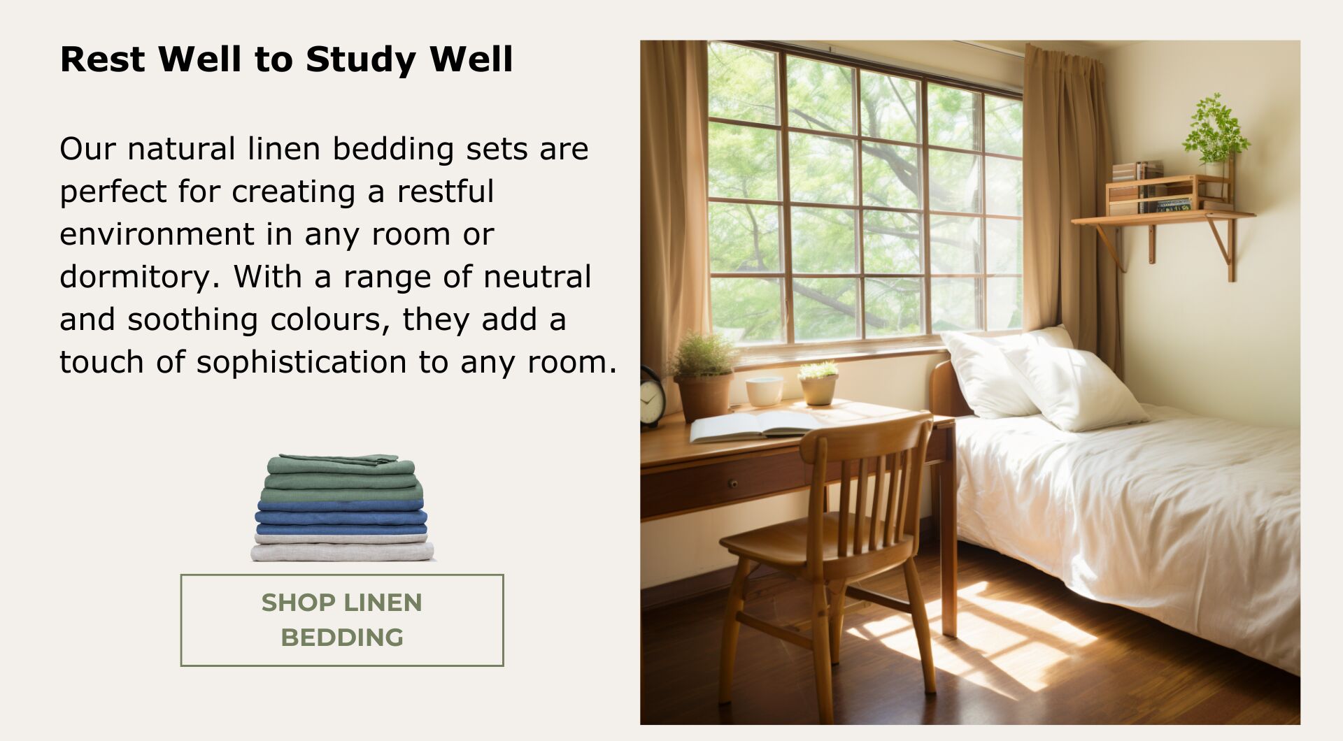 Shop Linen Bedding. Perfect for creating a restful environment in any room or dormitory. With a range of neutral and soothing colors, they add a touch of sophistication to any room.